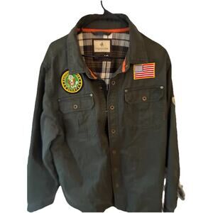 Legendary Whitetails Men's Journeyman Flannel Lined Shirt Jacket Sz Large